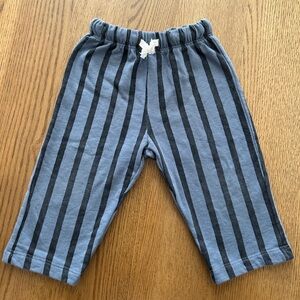 Zara Kids 100% Cotton Blue Striped Pants 1.5 Years 12-18 Months